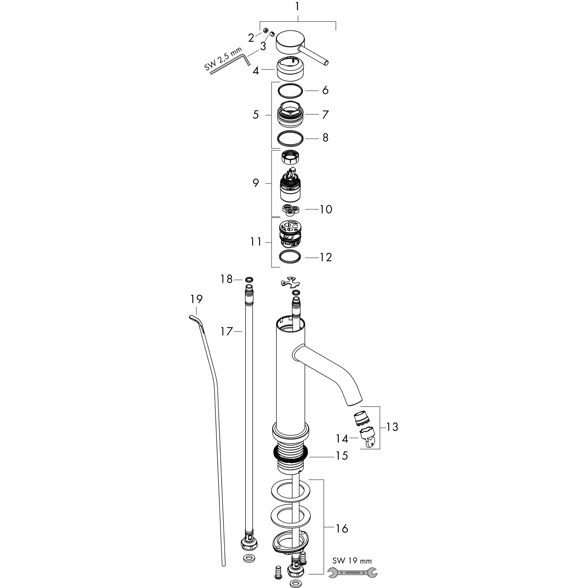 Hansgrohe Tecturis S Einhebel-Waschtischmischer 80 CoolStart EcoSmart+ mit Zugstangen-Ablaufgarnitur, Chrom Hansgrohe Tecturis S Einhebel-Waschtischmischer 80 CoolStart EcoSmart+ mit Zugstangen-Ablaufgarnitur, Chrom