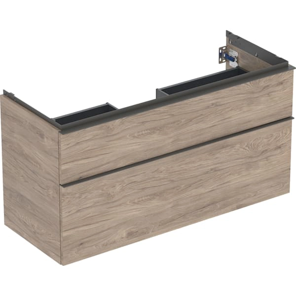 Geberit Waschtischunterschrank „iCon“ Nussbaum hickory / Melamin Holzstruktur Geberit Waschtischunterschrank „iCon“ Nussbaum hickory / Melamin Holzstruktur