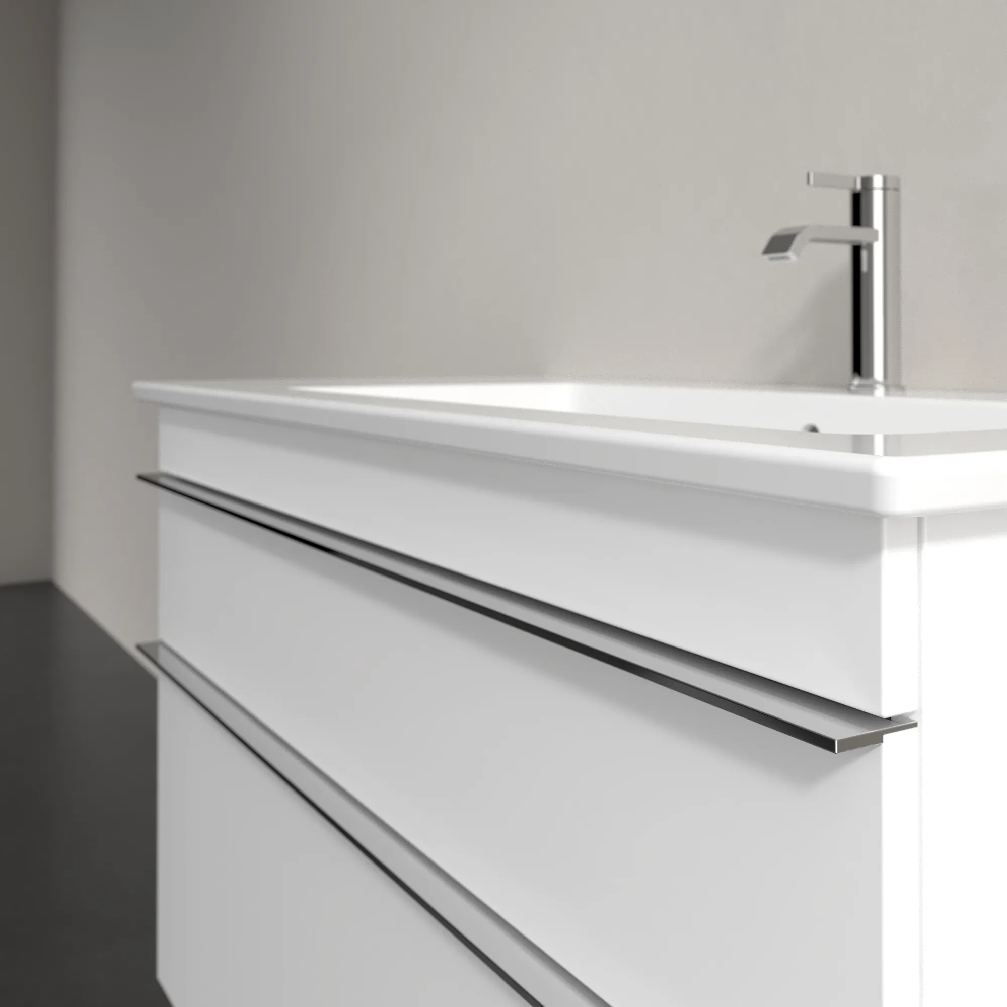 Villeroy & Boch Waschtischunterschrank „Venticello“ für Schrankwaschtisch 953 × 590 × 502 mm Glossy White, für Becken rechts