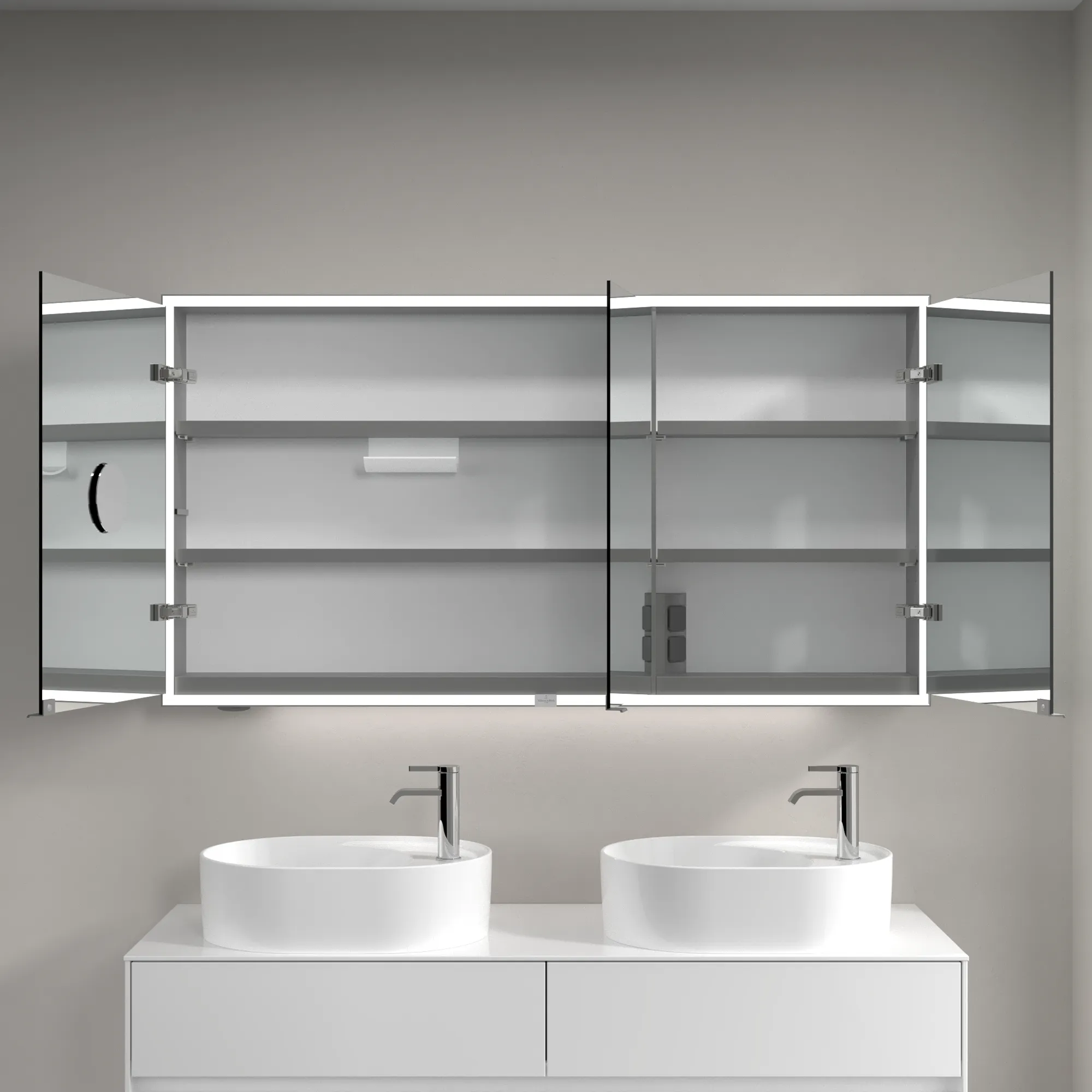Villeroy & Boch Spiegelschrank „My View Now“ mit Ein-/Ausschalter, Smart Home fähig 140 × 75 × 16,8 cm