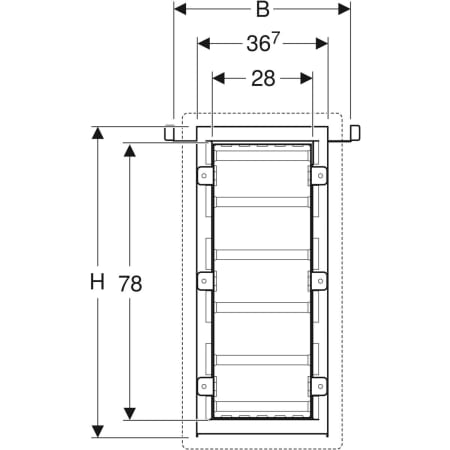 Geberit Vorwand-/Einbauelement für Bad-/Duscharmatur „Duofix“ Geberit Vorwand-/Einbauelement für Bad-/Duscharmatur „Duofix“