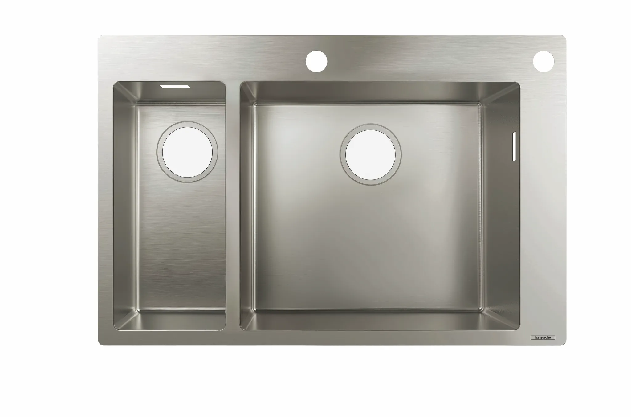 Hansgrohe S71 S712-F655 Einbauspüle 180⁄450, Edelstahl Hansgrohe S71 S712-F655 Einbauspüle 180⁄450, Edelstahl