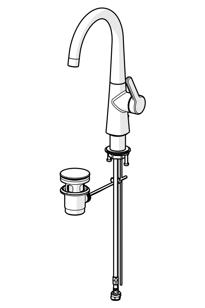 HansaDESIGNO Style Waschtischarmatur 5103 Zugstangenablaufgarnitur Ausladung 167 mm DN15 Chrom HansaDESIGNO Style Waschtischarmatur 5103 Zugstangenablaufgarnitur Ausladung 167 mm DN15 Chrom