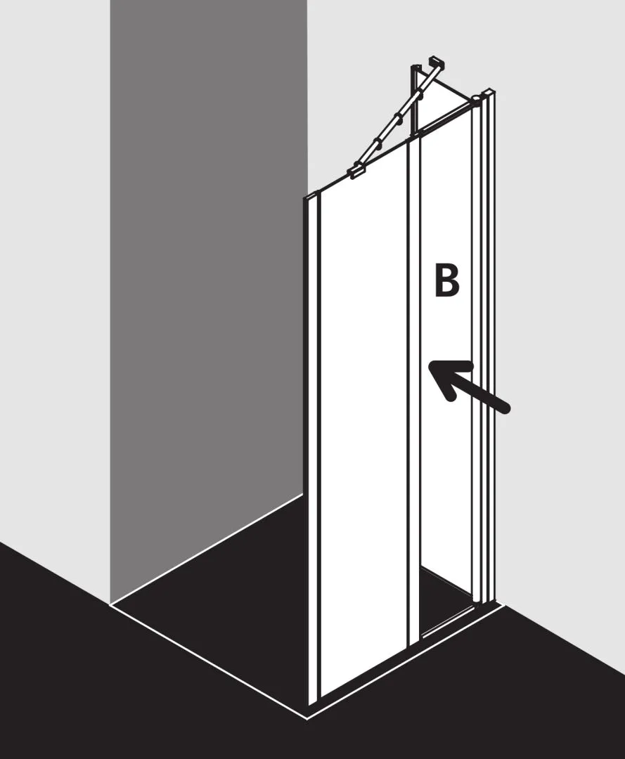 Kermi Duschdesign IBIZA 2000 Seitenwand geteilt beweglich, H 1750 mm, SW 680-710 mm, Silber Mattglanz Kermi Duschdesign IBIZA 2000 Seitenwand geteilt beweglich, H 1750 mm, SW 680-710 mm, Silber Mattglanz