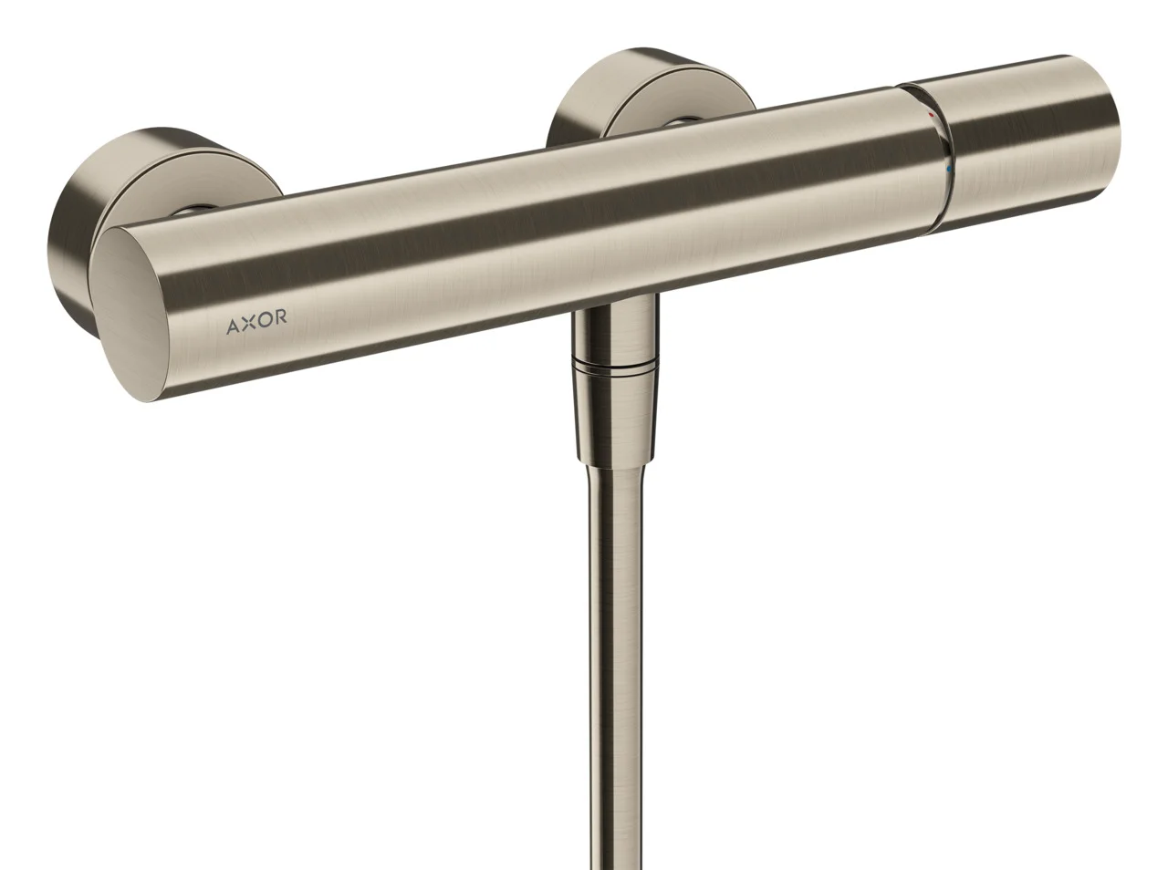 Hansgrohe AXOR Uno Brausenmischer Aufputz, Zerogriff BB, Brushed Brass, 150 ± 16 mm, max. Durchfluss 15 l/min, Keramikmischsystem, einstellbare Temperaturbegrenzung, Rückflussverhinderer, Schalldämpfer, für Durchlauferhitzer geeignet