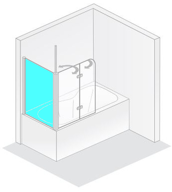 HSK teilgerahmte Seitenwand zu Drehfalttür „Exklusiv“ Glas Grau, Profile Weiß, für #Türbreite#, B: 750 mm H: 1400 mm HSK teilgerahmte Seitenwand zu Drehfalttür „Exklusiv“ Glas Grau, Profile Weiß, für #Türbreite#, B: 750 mm H: 1400 mm
