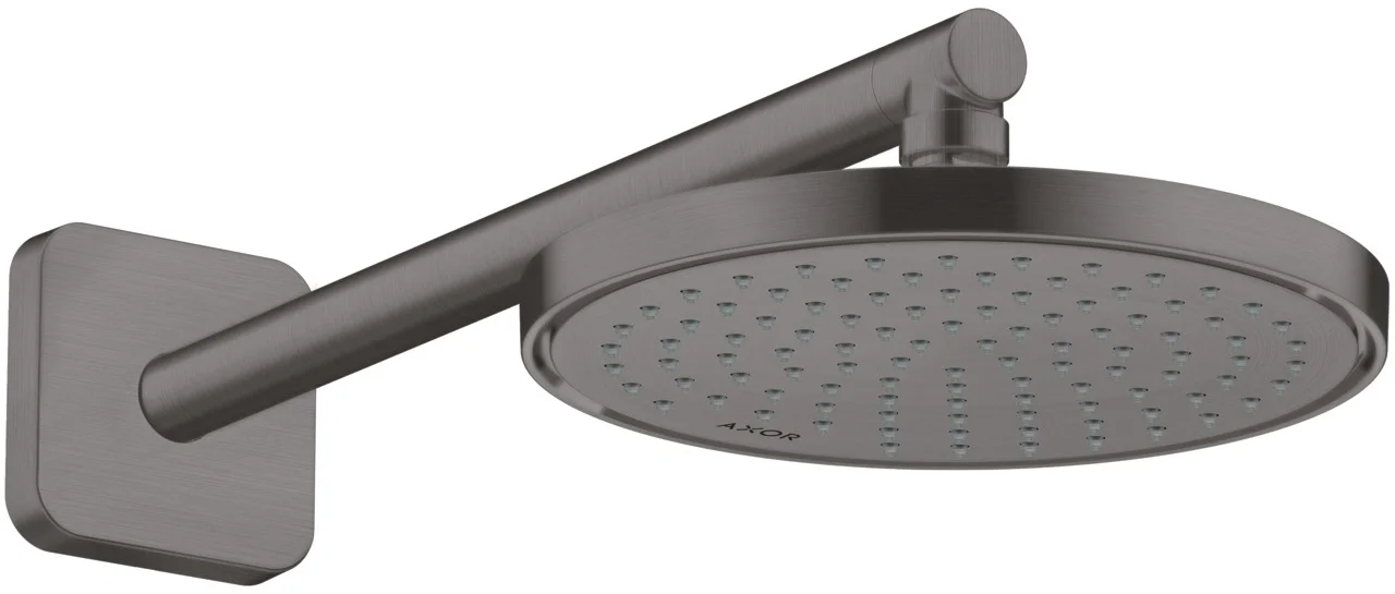 Hansgrohe AXOR ShowerSolutions Kopfbrause 220 1jet EcoSmart+ Brushed Black Chrome, 220 mm, verstellbarer Winkel, abnehmbar zur Reinigung Hansgrohe AXOR ShowerSolutions Kopfbrause 220 1jet EcoSmart+ Brushed Black Chrome, 220 mm, verstellbarer Winkel, abnehmbar zur Reinigung