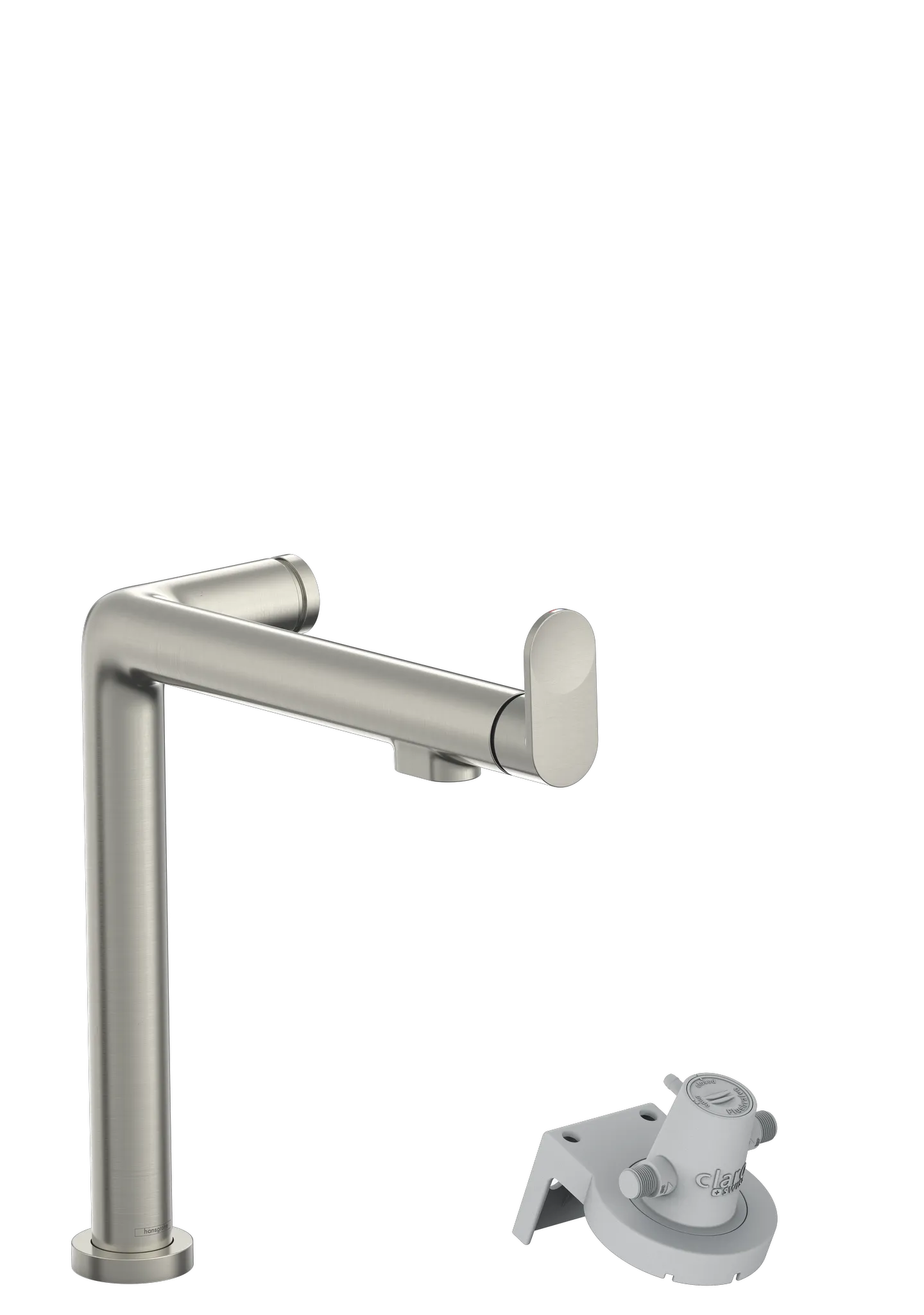 Hansgrohe Aqittura M91 FilterSystem 240, Edelstahl-optik, 1jet, Laminarstrahl, max. Durchfluss 7 l/min, Schwenkbereich 60° oder 110°, Hahnlochbohrung 35 mm Hansgrohe Aqittura M91 FilterSystem 240, Edelstahl-optik, 1jet, Laminarstrahl, max. Durchfluss 7 l/min, Schwenkbereich 60° oder 110°, Hahnlochbohrung 35 mm