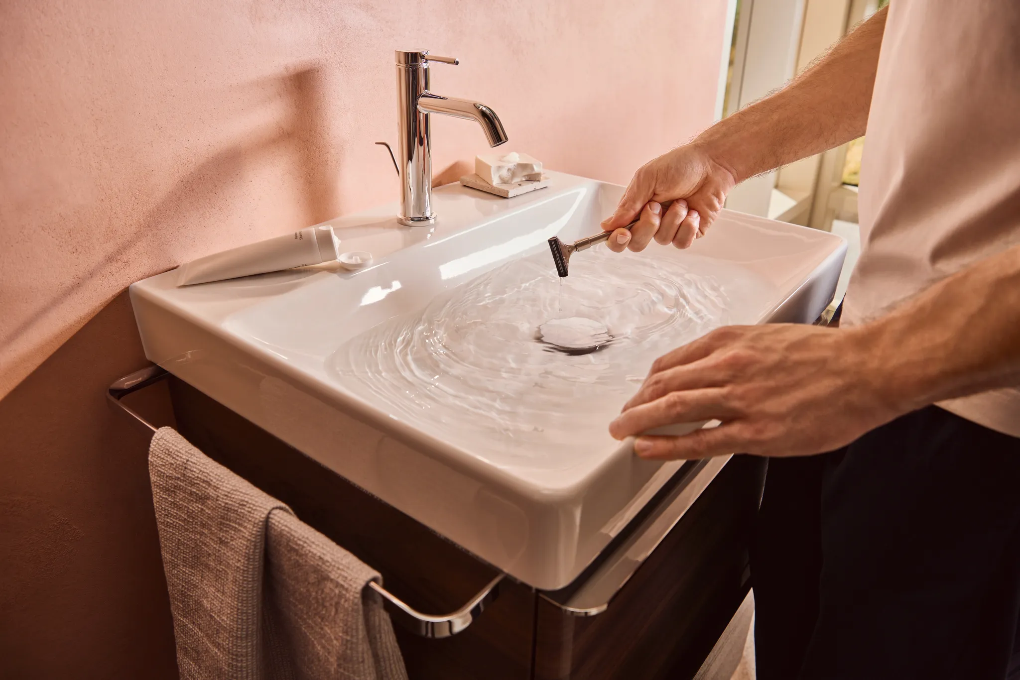 Tecturis S Einhebel-Waschtischmischer 110 CoolStart mit Zugstangen-Ablaufgarnitur Chrom Tecturis S Einhebel-Waschtischmischer 110 CoolStart mit Zugstangen-Ablaufgarnitur Chrom