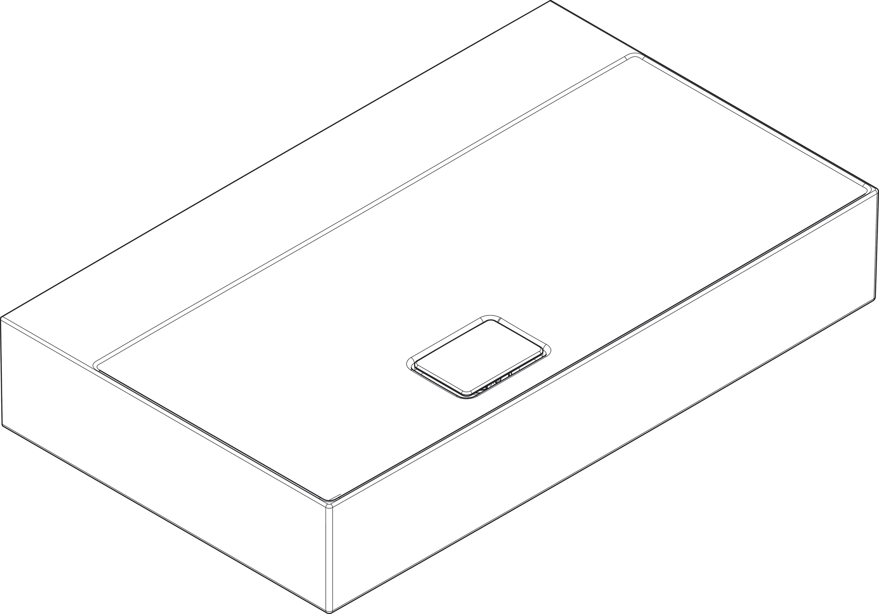 Hansgrohe Xevolos E Aufsatzwaschtisch, weiß, 800x480 mm, geschliffen, SmartClean, ohne Hahnloch und Überlauf