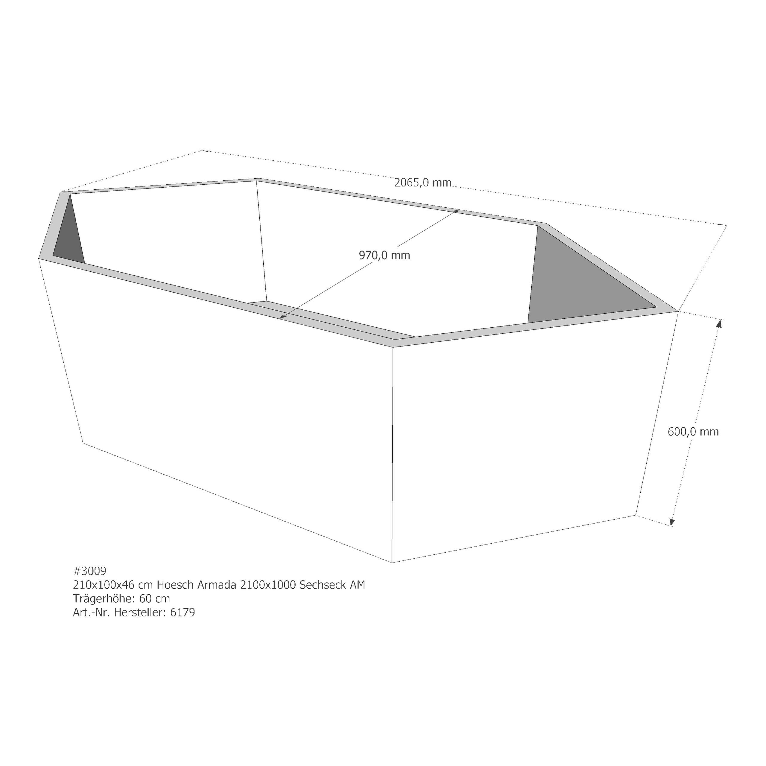 Badewannenträger für Hoesch Armada 210 × 100 × 46 cm Badewannenträger für Hoesch Armada 210 × 100 × 46 cm