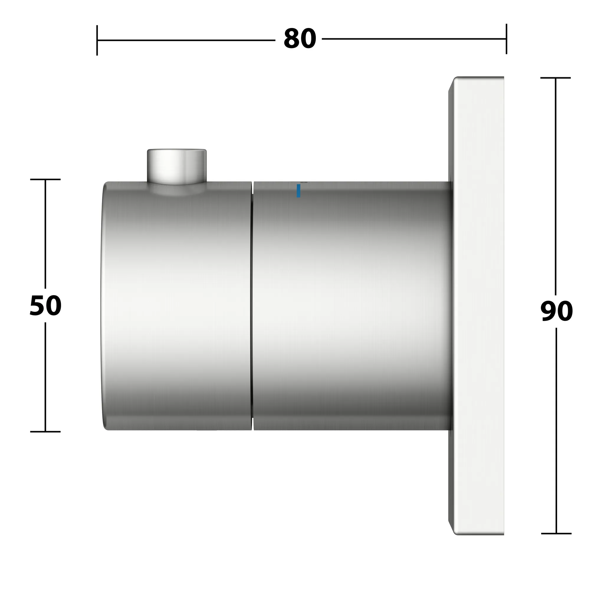 KEUCO IXMO Thermostatarmatur Unterputz eckig Edelstahl-finish