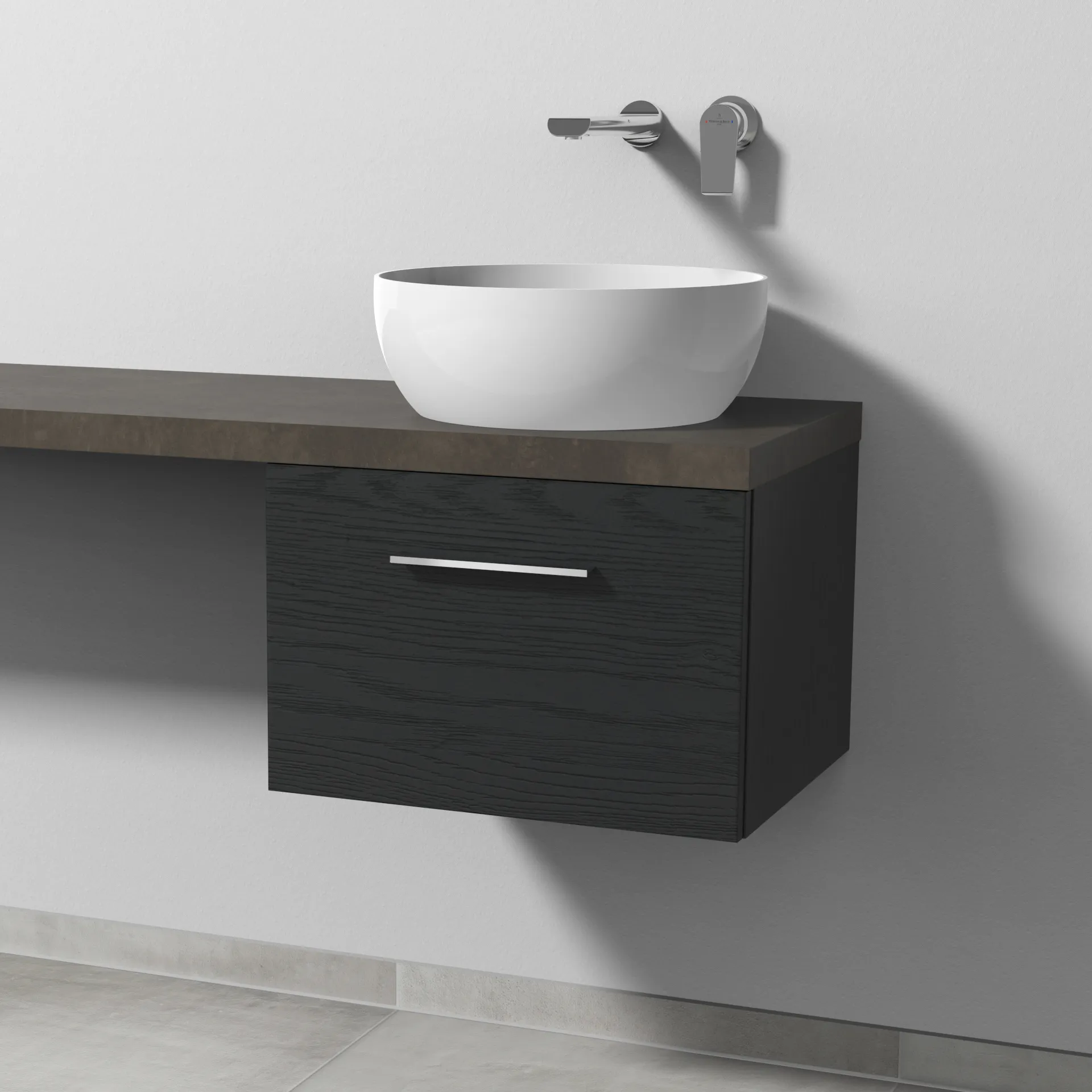 Sanipa Waschtischunterschrank „2morrow“ 500 × 340 × 420 mm in Black Oak