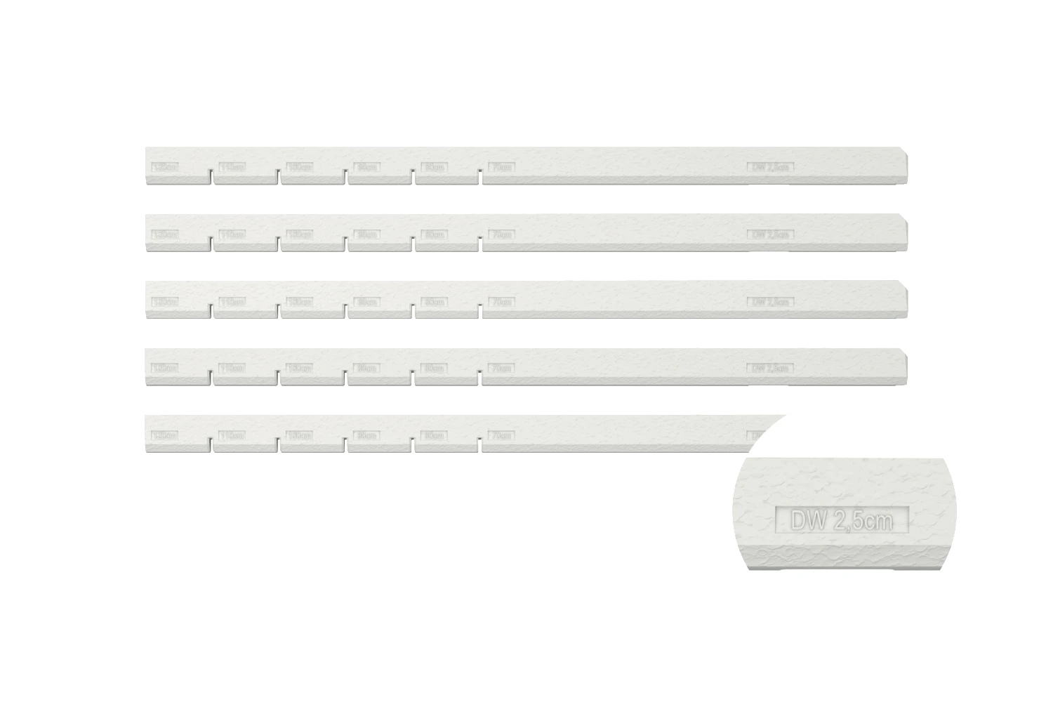 Minimum-Wannenträger Flex für DW 25 mm und DF, 1140x185x75 mm, Expandiertes Polystyrol (EPS)