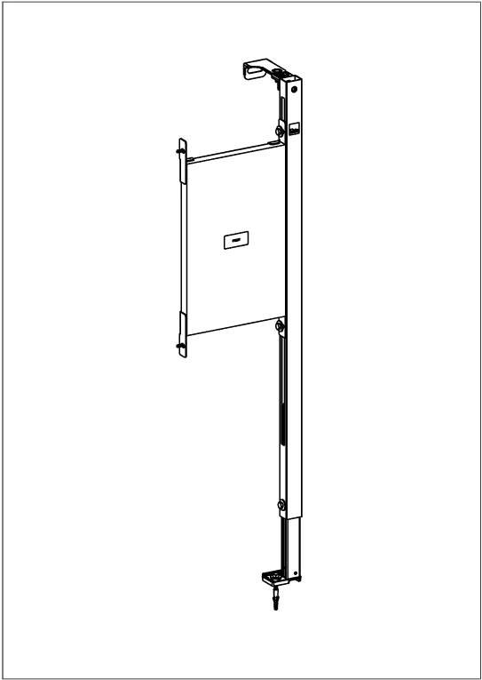 Villeroy & Boch ViConnect Befestigungselement für Haltegriffe rechts, Stahl, 310 x 48 mm, Höhe 1.120 mm, Farbe 00