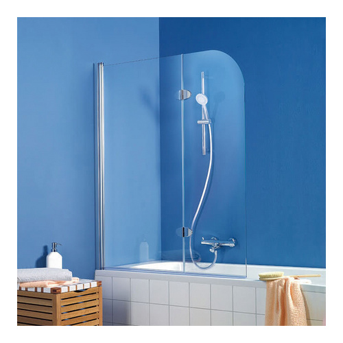 HSK teilgerahmte Drehfalttür pendelbar 2-teilig „Exklusiv“ Glas Mattierung mittig (65 cm), Profile Alu Silber-matt, B: 1140 mm H: 1400 mm HSK teilgerahmte Drehfalttür pendelbar 2-teilig „Exklusiv“ Glas Mattierung mittig (65 cm), Profile Alu Silber-matt, B: 1140 mm H: 1400 mm