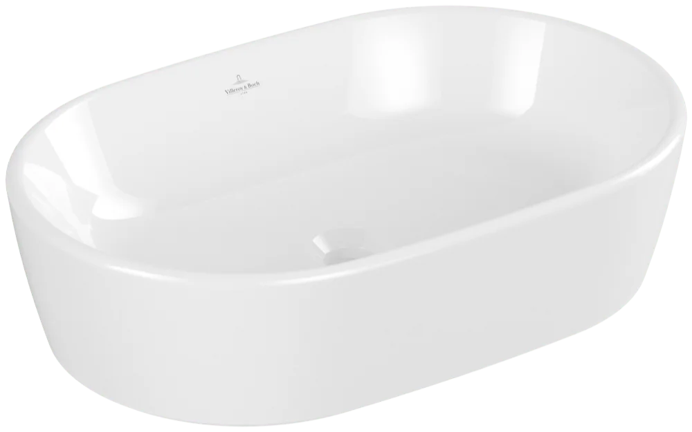 Villeroy & Boch Aufsatzwaschbecken Architectura, oval, weiß Alpin, 155 mm hoch, 600 x 400 mm, ohne Überlauf