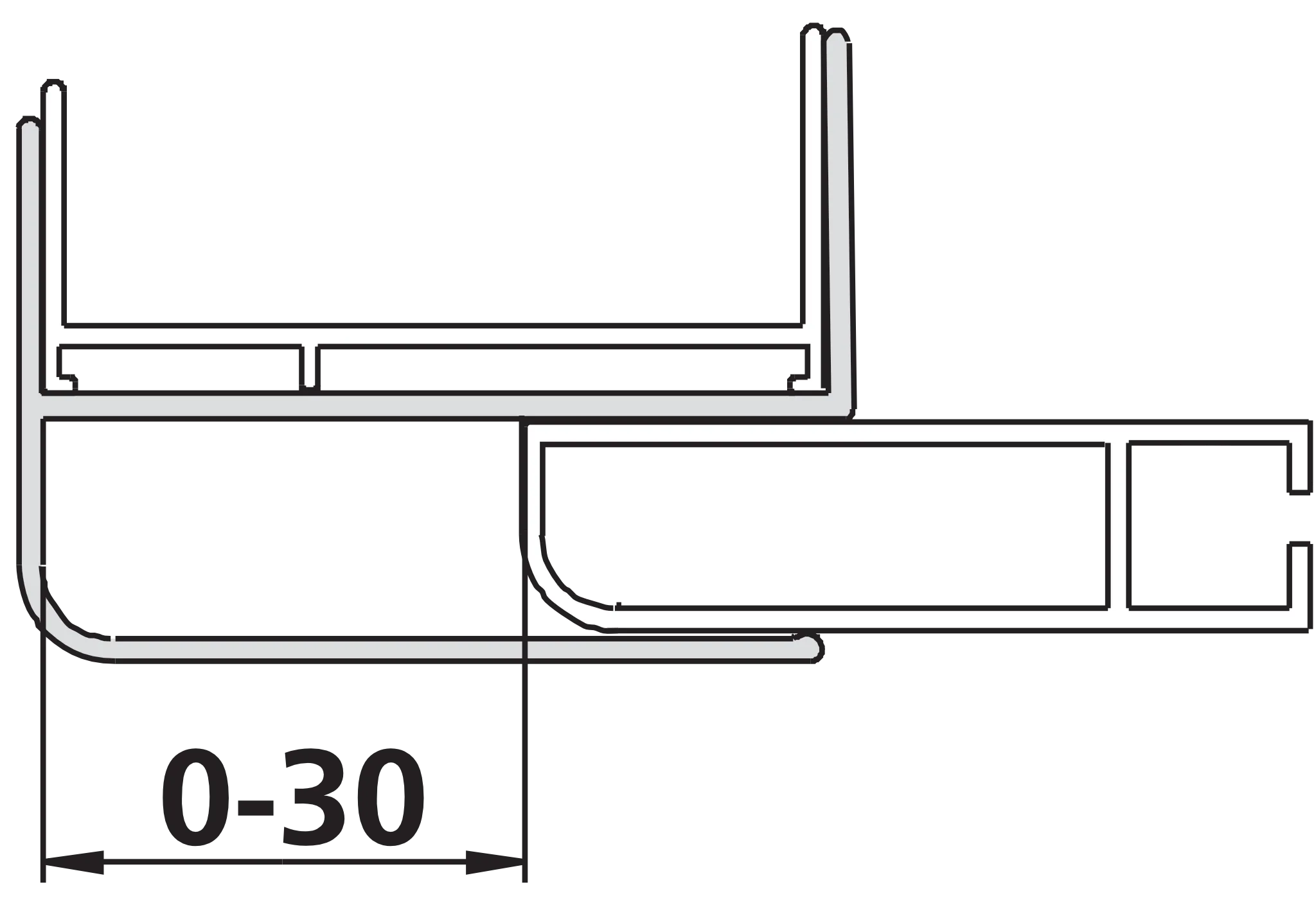 Kermi Duschdesign Kombiprofil „IBIZA 2000“ 1850 mm in Silber Mattglanz Kermi Duschdesign Kombiprofil „IBIZA 2000“ 1850 mm in Silber Mattglanz