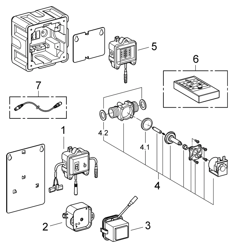 Austausch-Elektronik Radar 43863, für Urinal, 230 V AC