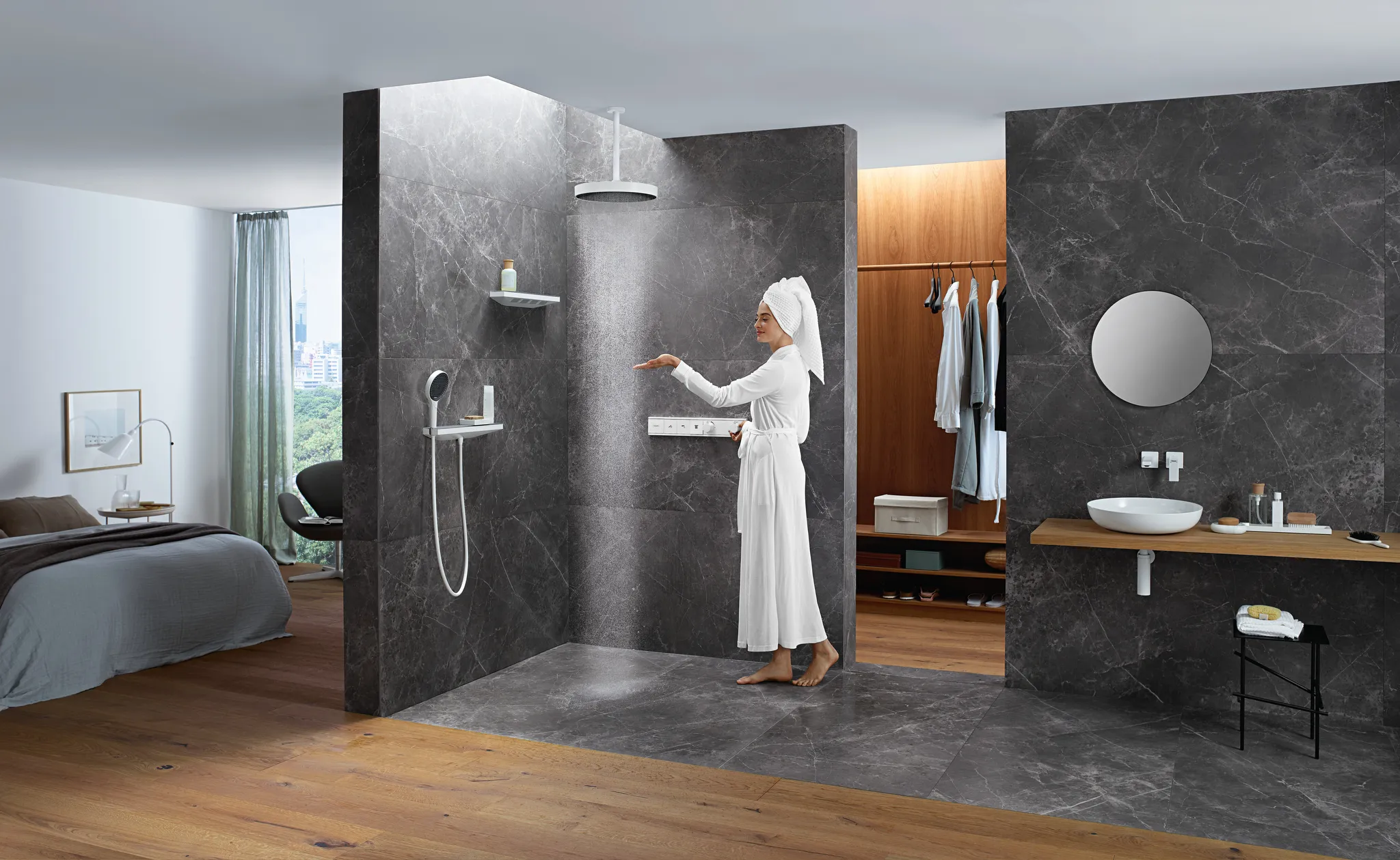 Kopfbrause Rainfinity 360 1jet Deckenmontage chrom Kopfbrause Rainfinity 360 1jet Deckenmontage chrom