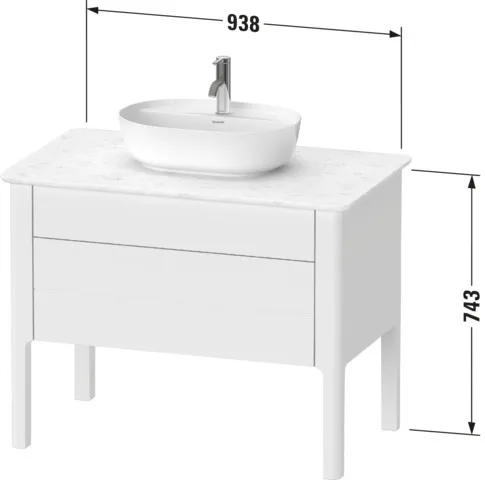 Duravit Waschtischunterschrank bodenstehend „Luv“ 93,8 × 74,3 × 57 cm Steingrau Seidenmatt Duravit Waschtischunterschrank bodenstehend „Luv“ 93,8 × 74,3 × 57 cm Steingrau Seidenmatt