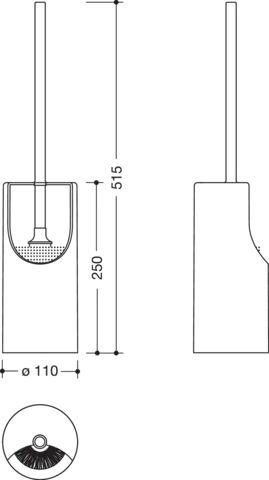 HEWI Toilettenbürstengarnitur „Serie 477“ 11 × 52 cm in Signalweiß HEWI Toilettenbürstengarnitur „Serie 477“ 11 × 52 cm in Signalweiß
