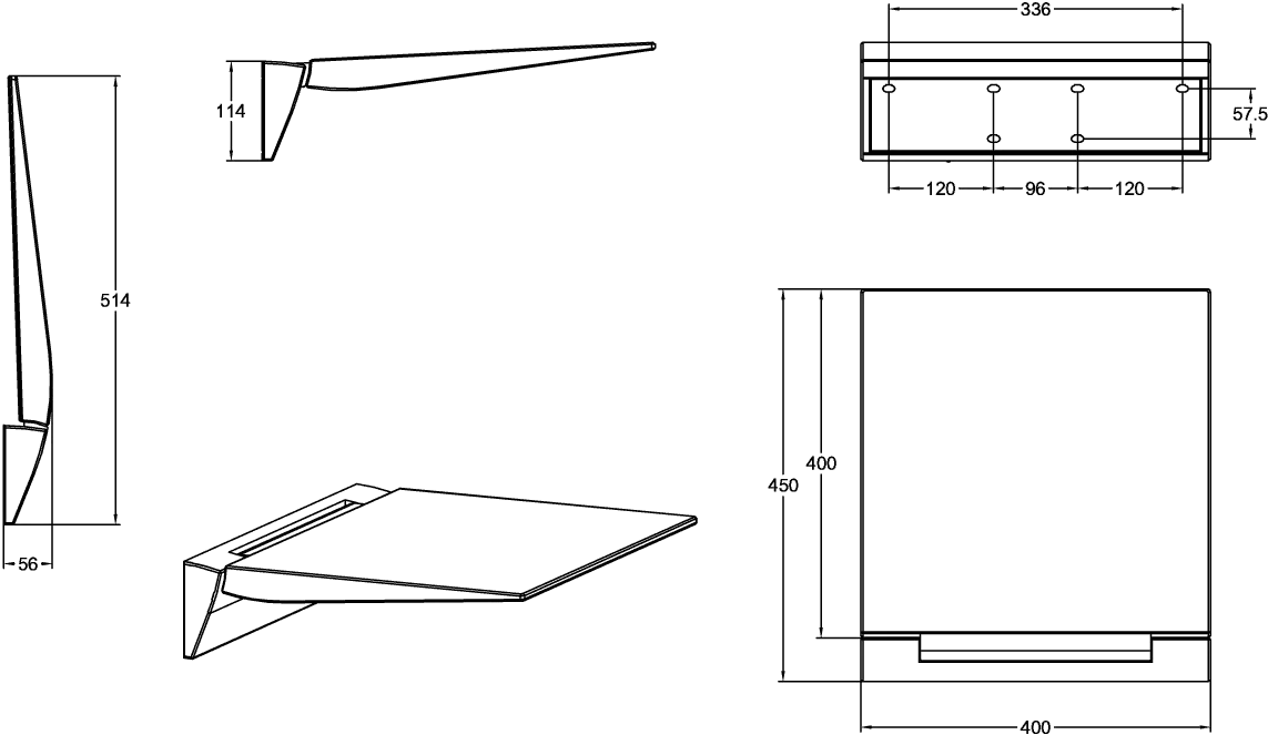 Duschklappsitz „ViCare Universal“ Duschklappsitz „ViCare Universal“
