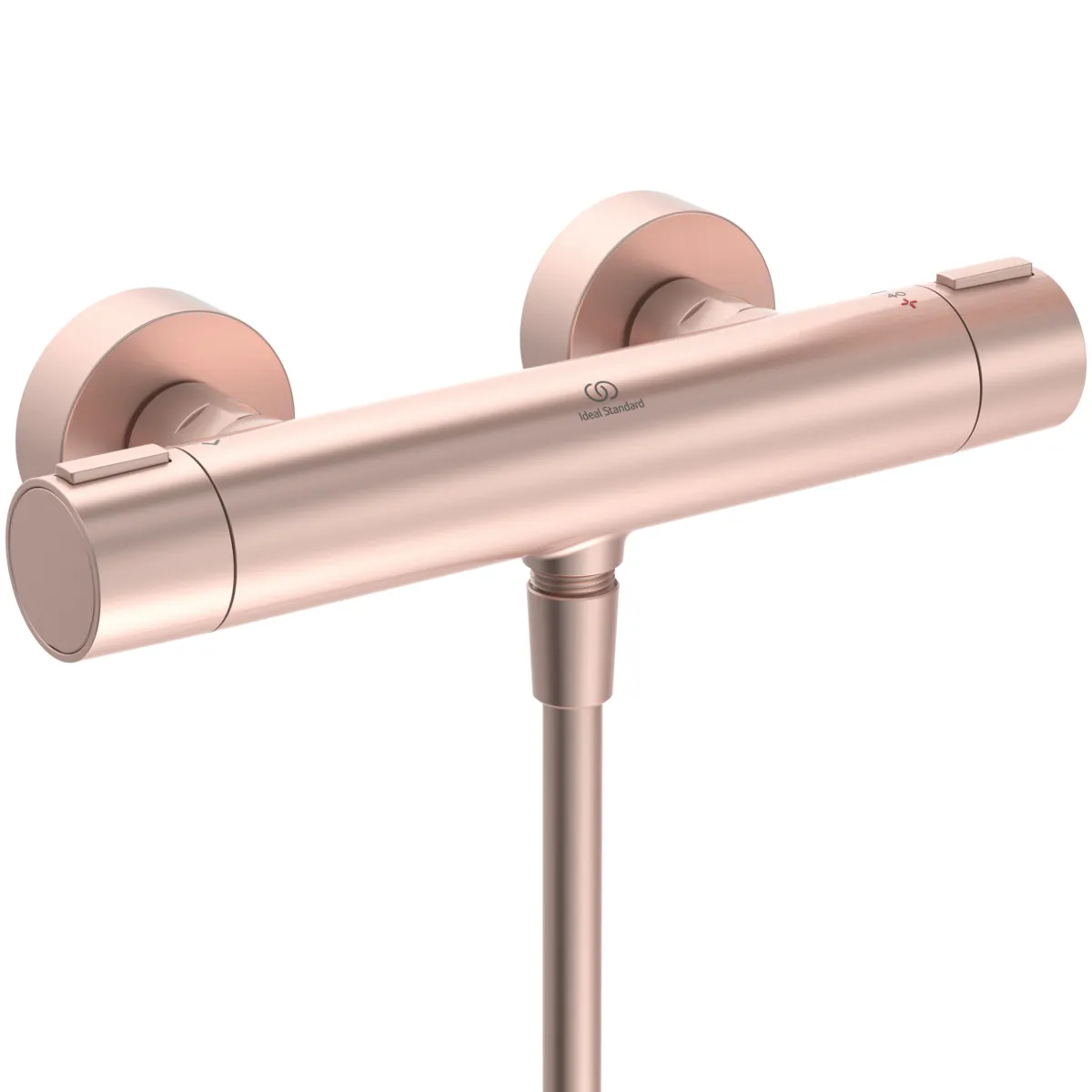 Gleitstangekombination „Ceratherm Alu“, Befestigung verdeckt in Rose Gleitstangekombination „Ceratherm Alu“, Befestigung verdeckt in Rose