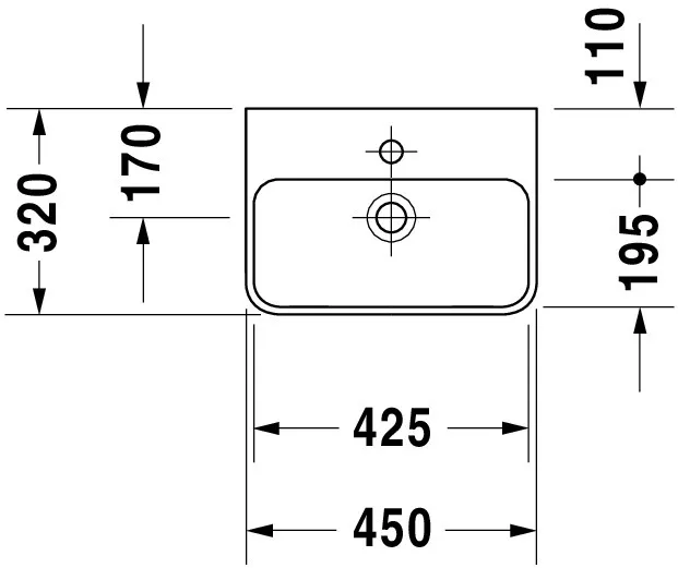 Wandwaschtisch „ME by Starck“, mit Überlauf, Hahnlochposition mittig in Weiß Hochglanz Wandwaschtisch „ME by Starck“, mit Überlauf, Hahnlochposition mittig in Weiß Hochglanz