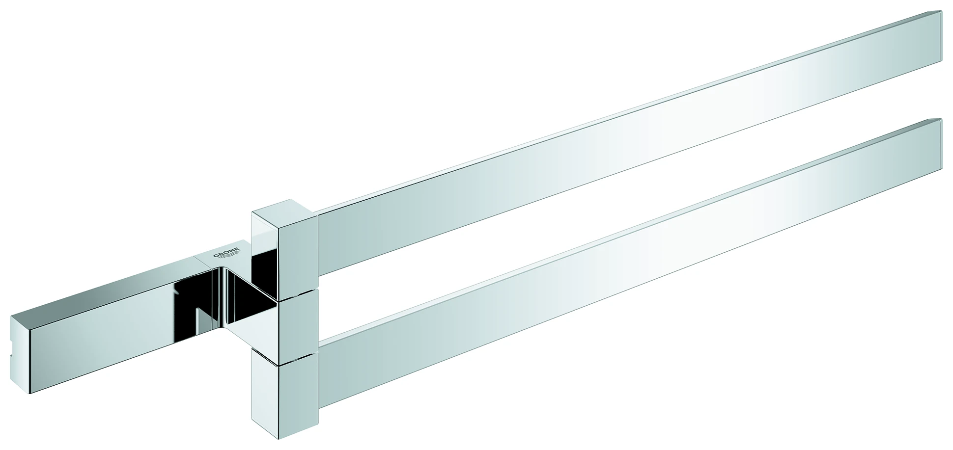 Doppel-Handtuchhalter Selection Cube 40768, 2-armig, schwenkbar, 400 mm, chrom