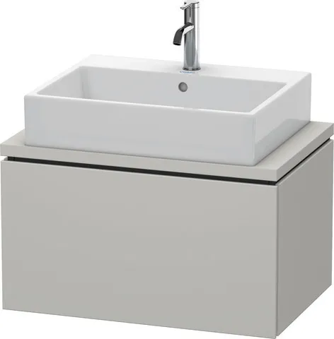 Duravit Waschtischunterschrank wandhängend „L-Cube“ 72 × 40 × 47,7 cm Betongrau Matt Duravit Waschtischunterschrank wandhängend „L-Cube“ 72 × 40 × 47,7 cm Betongrau Matt