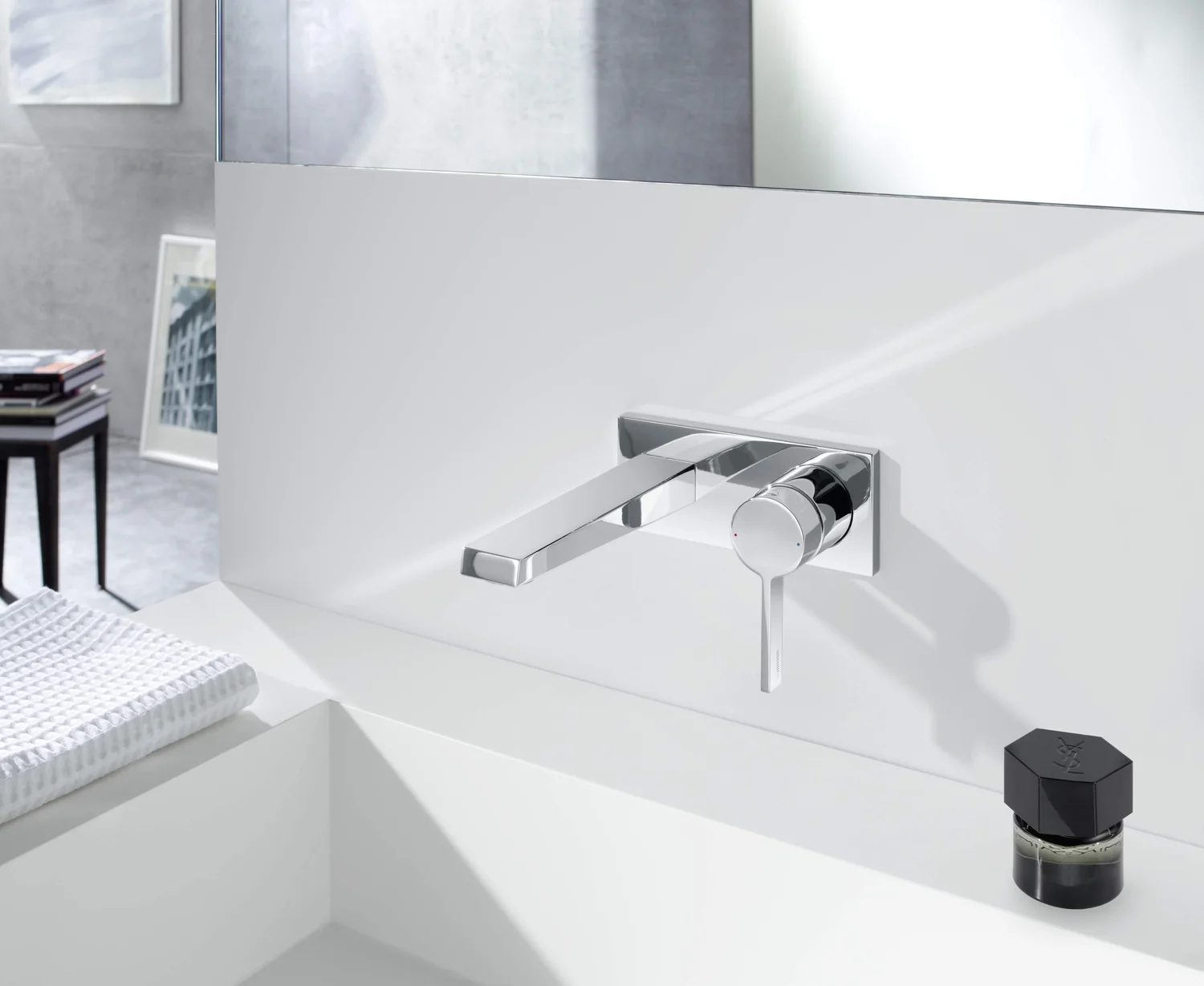 HansaLOFT Waschtischarmatur HansaLOFT 5757 Rosette eckig Ausladung 197mm 4.0 DN 15 Chrom