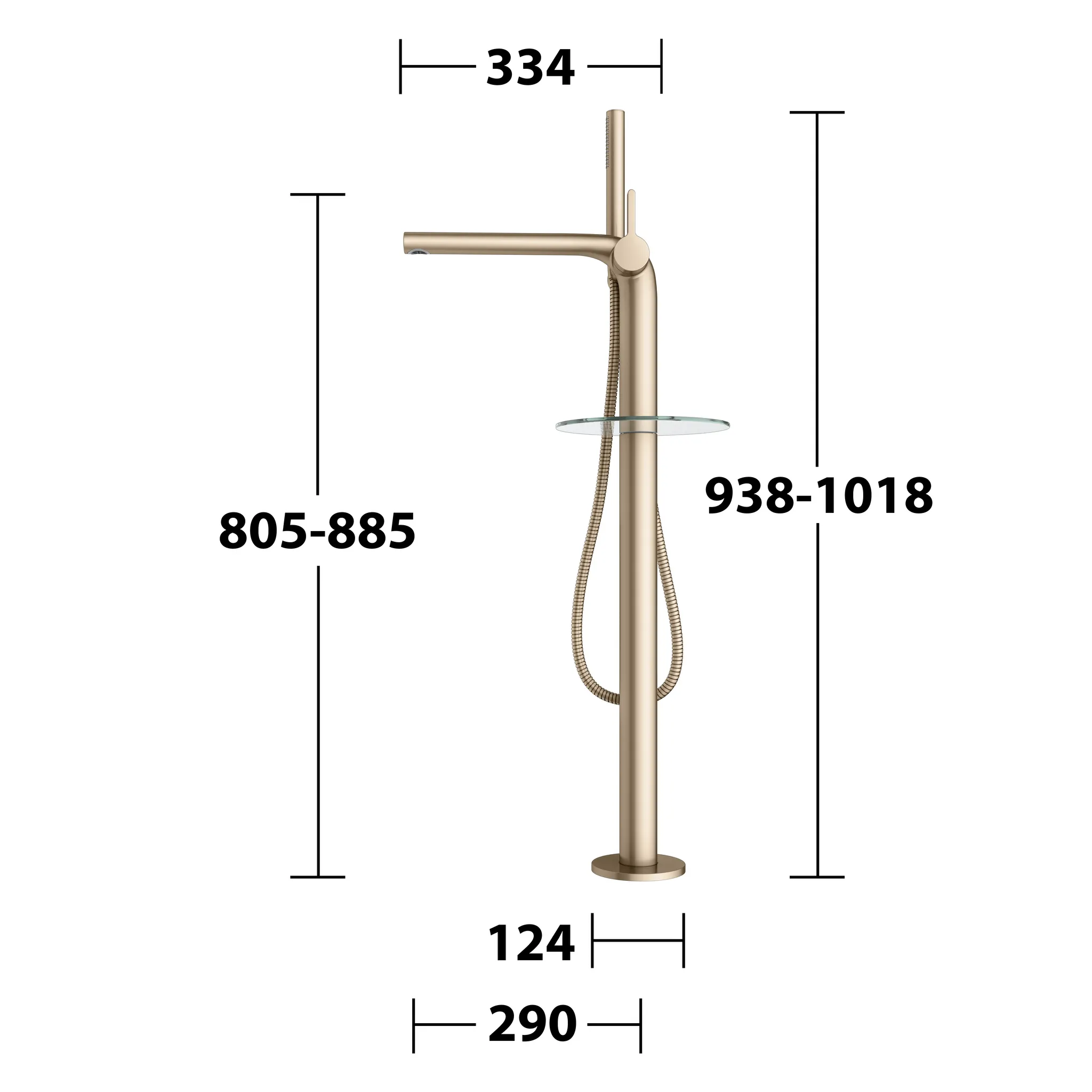 Edition 400 51527030100 Einhebel-Wannenmischer für freistehende Montage Bronze gebürstet