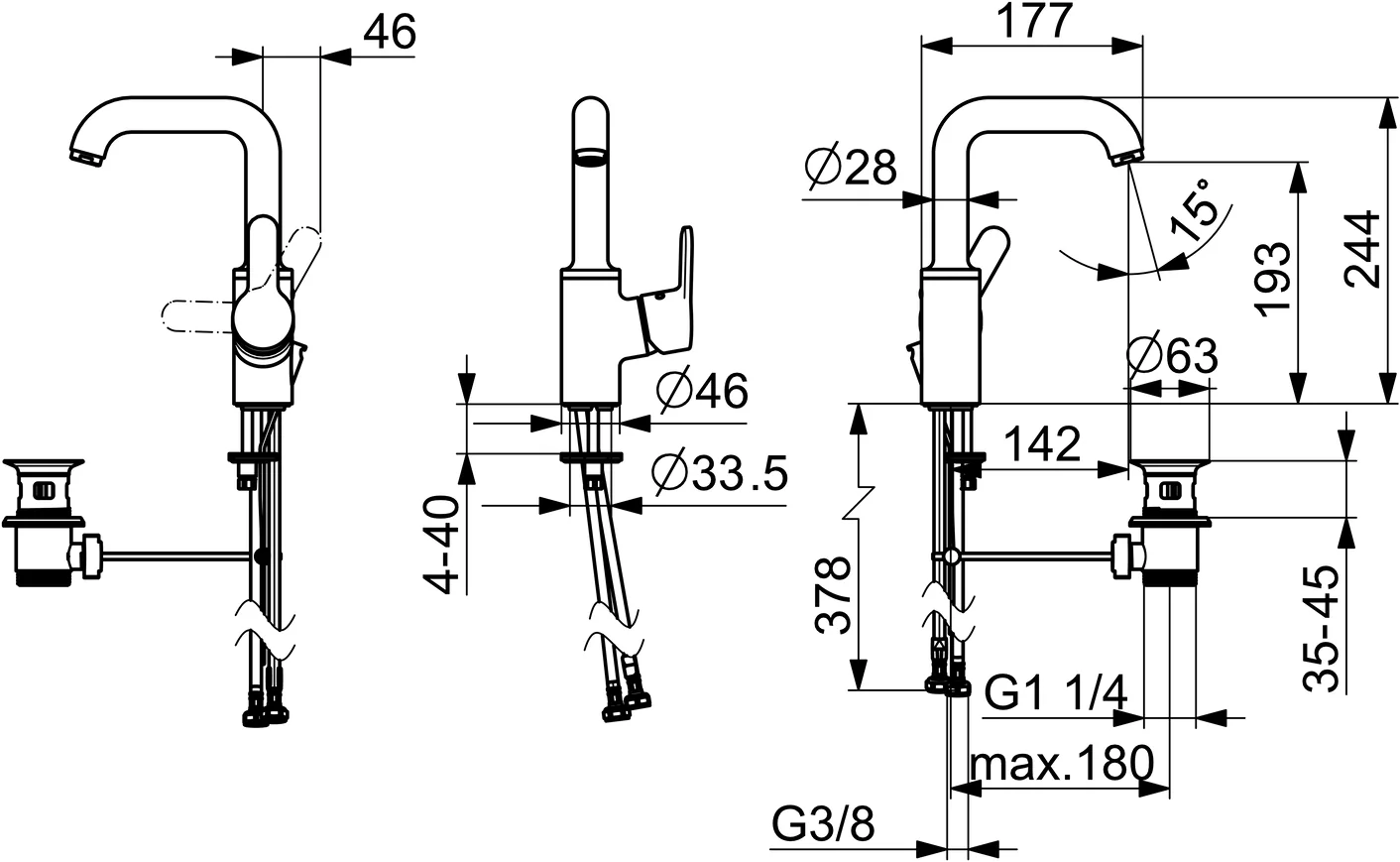 HansaPRIMO Waschtischarmatur HansaPRIMO 4954 Zugstangenablaufgarnitur Ausladung 142 mm DN15 Chrom HansaPRIMO Waschtischarmatur HansaPRIMO 4954 Zugstangenablaufgarnitur Ausladung 142 mm DN15 Chrom