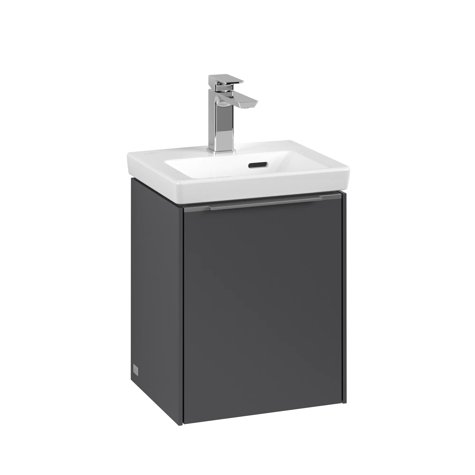 Villeroy & Boch Waschtischunterschrank mit Tür „Subway 3.0“ für Schrankwaschtisch 351 × 429 × 309 mm Graphite, 1 Tür, für Becken mittig, Anschlag rechts Villeroy & Boch Waschtischunterschrank mit Tür „Subway 3.0“ für Schrankwaschtisch 351 × 429 × 309 mm Graphite, 1 Tür, für Becken mittig, Anschlag rechts