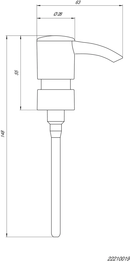 barolo Dosierpumpe, Kunststoff zu S2221, chrom barolo Dosierpumpe, Kunststoff zu S2221, chrom