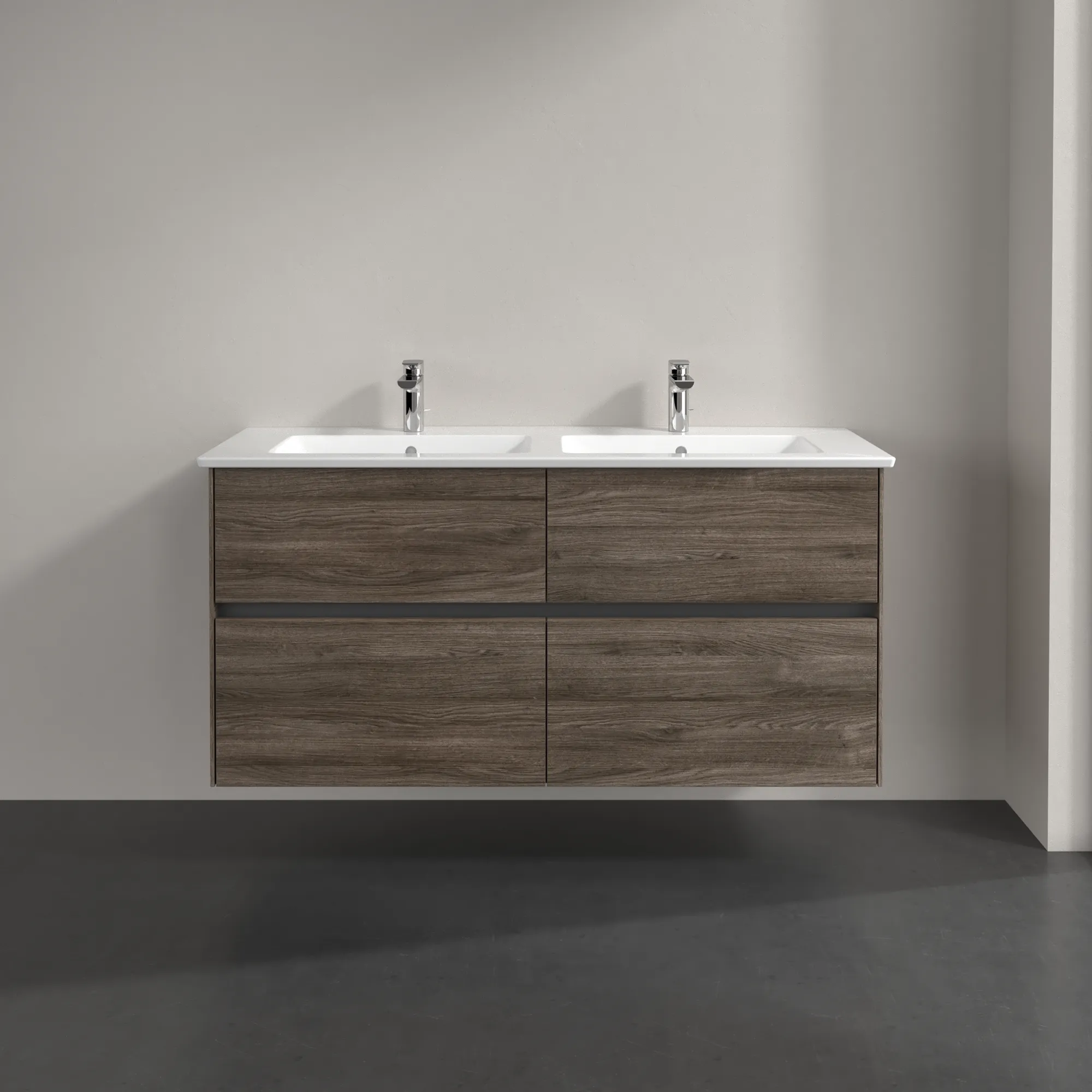 Villeroy & Boch Waschtischunterschrank „Collaro“ 1261 × 610 × 480 mm Stone Oak, ohne Beleuchtung, für Becken mittig Villeroy & Boch Waschtischunterschrank „Collaro“ 1261 × 610 × 480 mm Stone Oak, ohne Beleuchtung, für Becken mittig