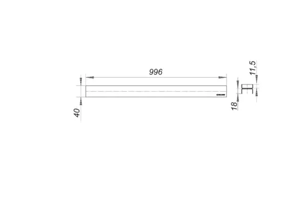 Abdeckung CeraLine Individual, 1000 mm