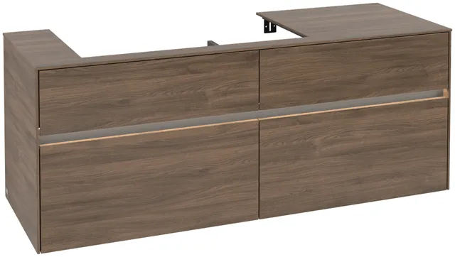 Villeroy & Boch Waschtischunterschrank „Collaro“ 1400 × 548 × 500 mm Arizona Oak, mit Beleuchtung, für Becken links Villeroy & Boch Waschtischunterschrank „Collaro“ 1400 × 548 × 500 mm Arizona Oak, mit Beleuchtung, für Becken links
