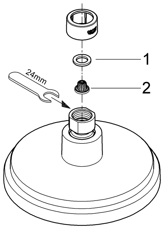 Grohe Rainshower Cosmopolitan 160 Kopfbrause 4 Strahlarten 11,5 l/min chrom Grohe Rainshower Cosmopolitan 160 Kopfbrause 4 Strahlarten 11,5 l/min chrom