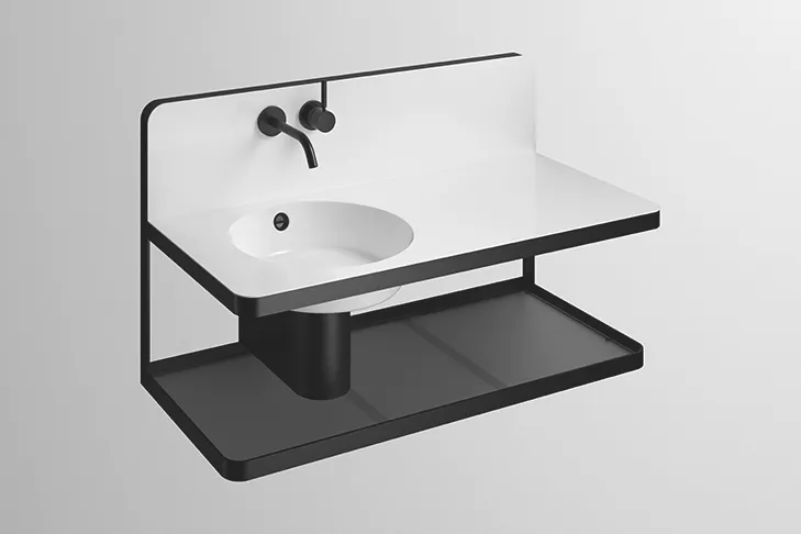 Alape Waschplatz „S19-Serie“ 1000 × 590 mm, links Alape Waschplatz „S19-Serie“ 1000 × 590 mm, links