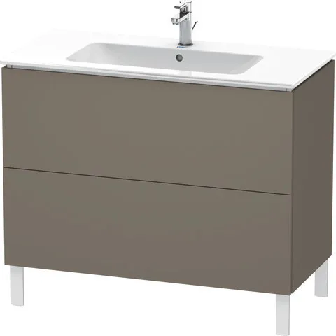 Duravit Waschtischunterschrank bodenstehend „L-Cube“ 102 × 70,4 × 48,1 cm Flannel Grey Seidenmatt Duravit Waschtischunterschrank bodenstehend „L-Cube“ 102 × 70,4 × 48,1 cm Flannel Grey Seidenmatt