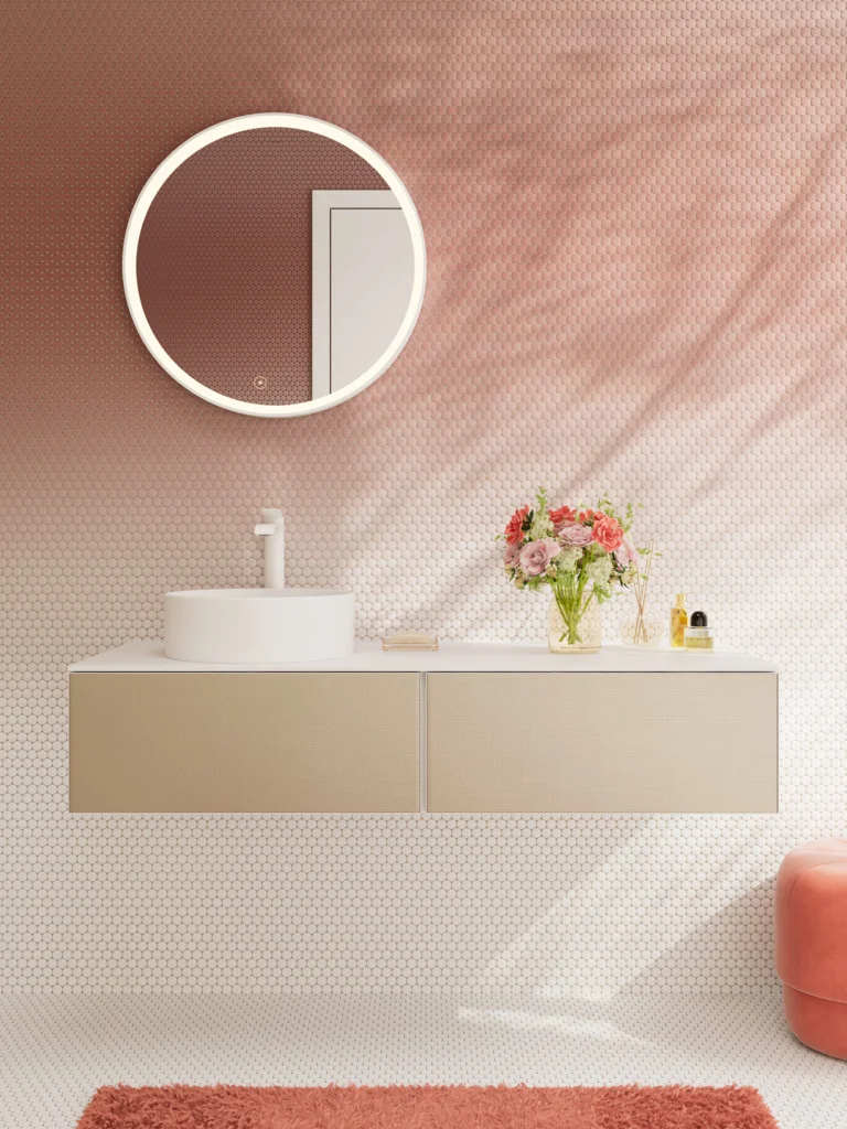 Hansgrohe Xarita S Spiegel 700/50 mit LED-Beleuchtung, kapazitiver Berührungssensor, Mattweiß