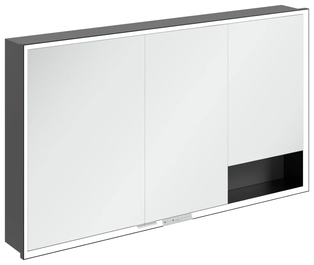 Villeroy & Boch Einbau-Spiegelschrank My View+ B48213, 1300x750x168mm, Graphite