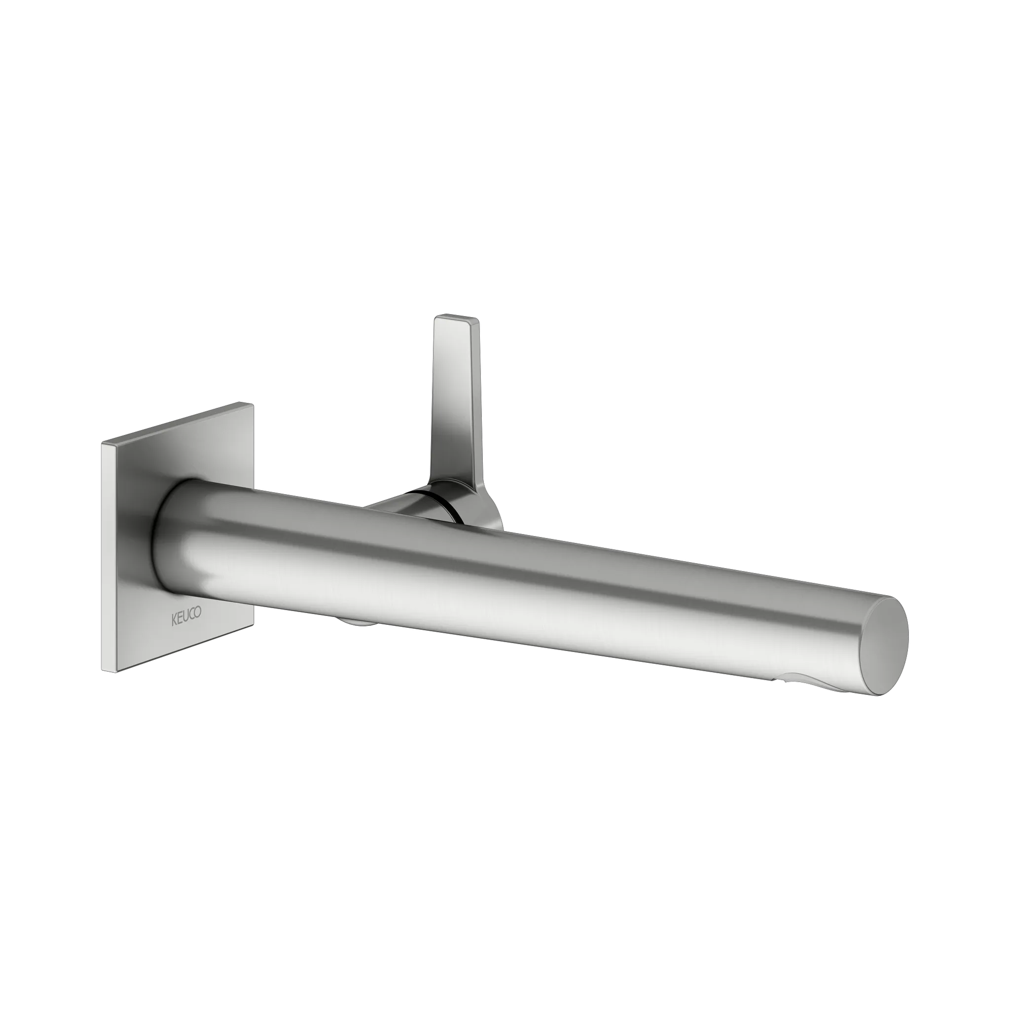 KEUCO EDITION 11 Einhebel-Waschtischmischer Unterputz 1 Loch für Wandmontage Ausladung 243 mm Edelstahl-finish