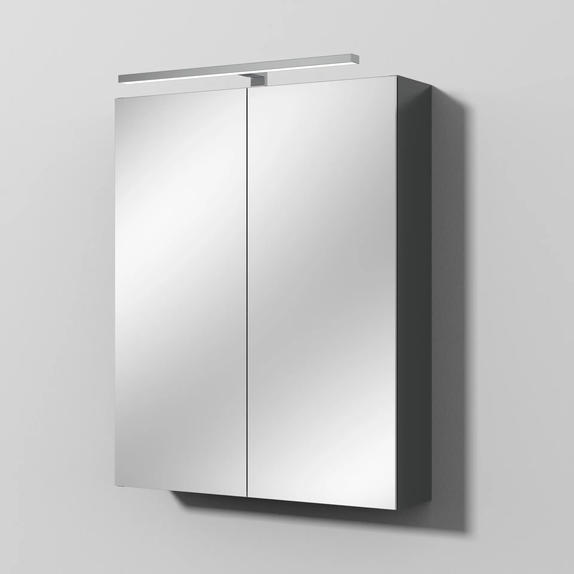 Sanipa Wandvorbau Spiegelschrank „Milla“ 600 × 750 × 149 mm in Anthrazit (glanz)