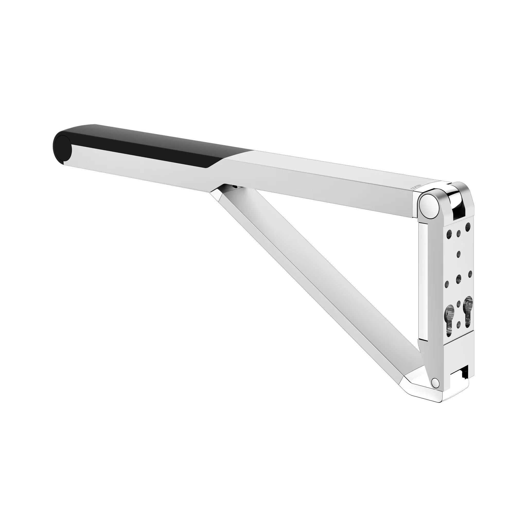 KEUCO AXESS Stützklappgriff WC 700 mm silber-eloxiert/schwarz KEUCO AXESS Stützklappgriff WC 700 mm silber-eloxiert/schwarz