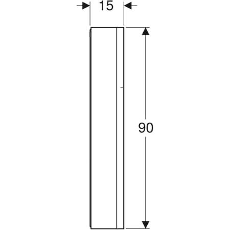 Geberit Spiegelschrank „One“ 60 × 15 cm in Aluminium eloxiert