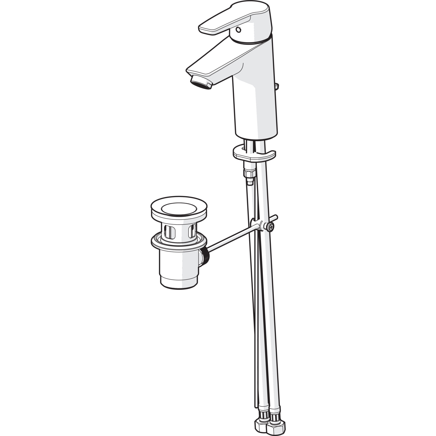Einhand-Waschtischarmatur „Polo“ Ausladung 110 mm in Chrom Einhand-Waschtischarmatur „Polo“ Ausladung 110 mm in Chrom