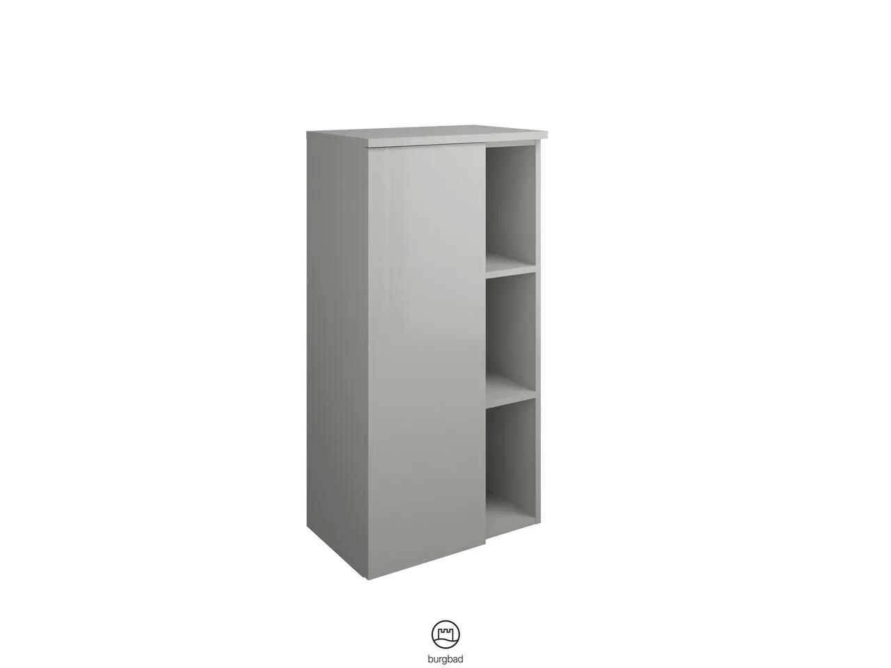 burgbad Hochschrank „Orell“ 540 × 980 × 360 mm in Nussbaum Dekor Samt